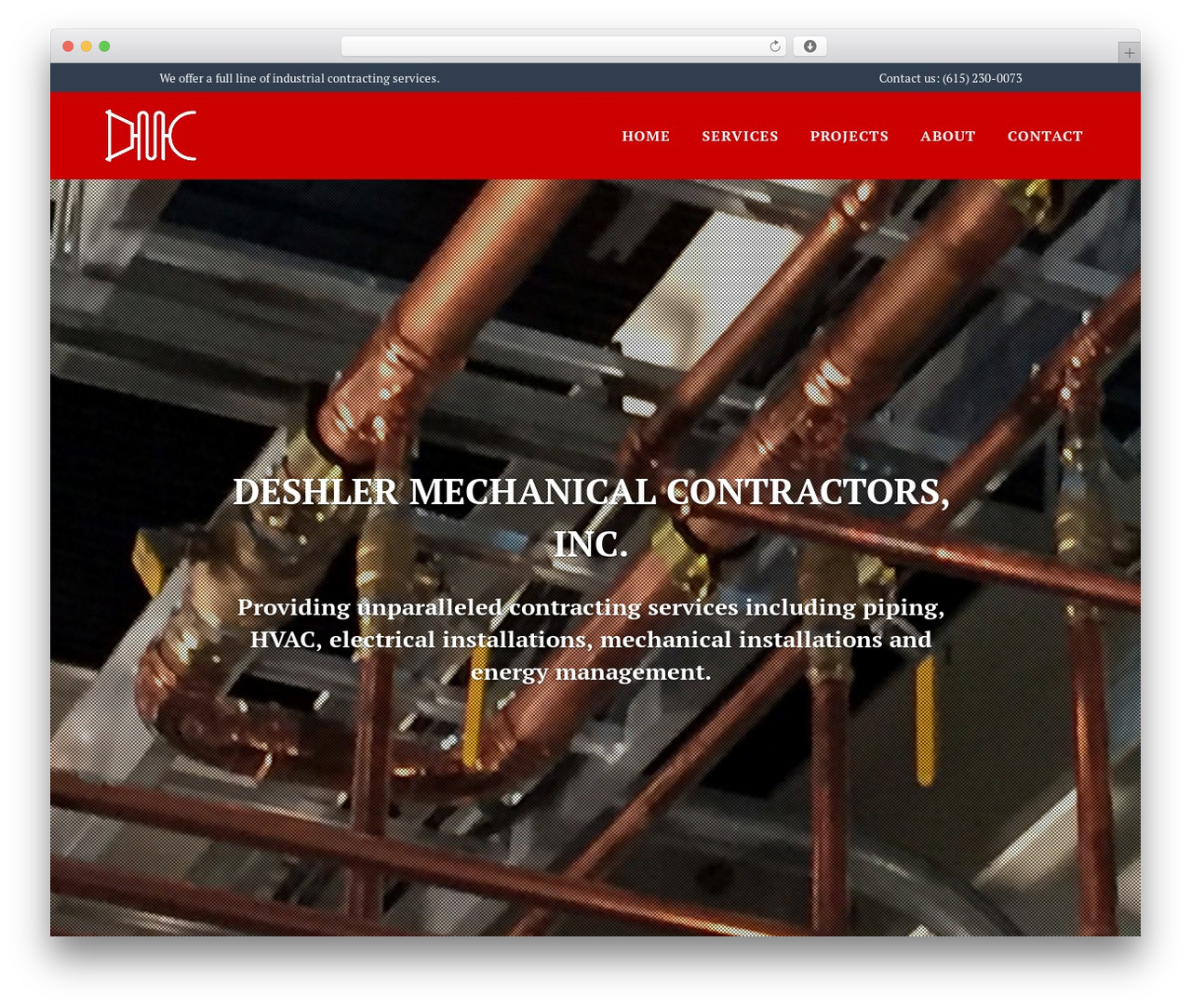 WordPress theme Core - deshlermechanical.com