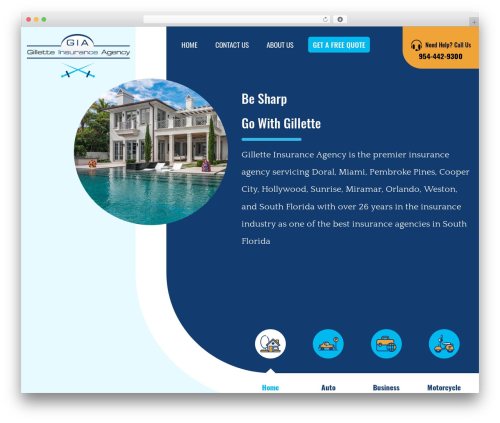 Bootstrap Basic4 best free WordPress theme - gilletteins.com