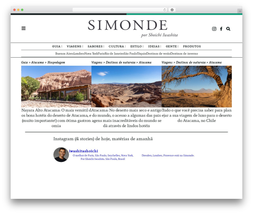 Simonde WordPress theme design - simonde.com.br