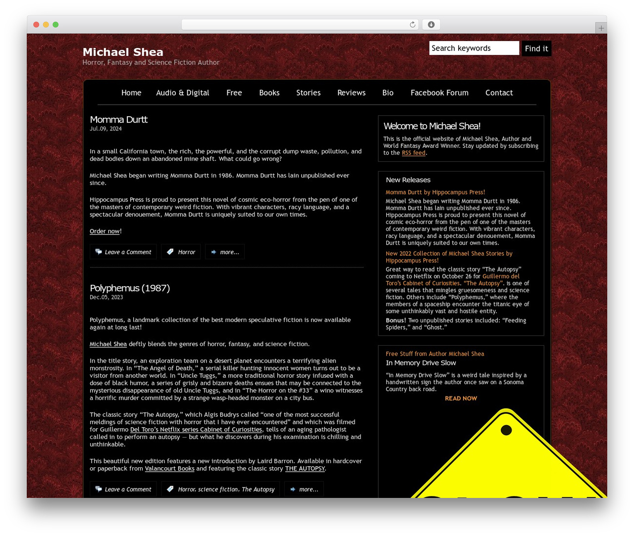 Theme WordPress Pixeled - michaelsheaauthor.com