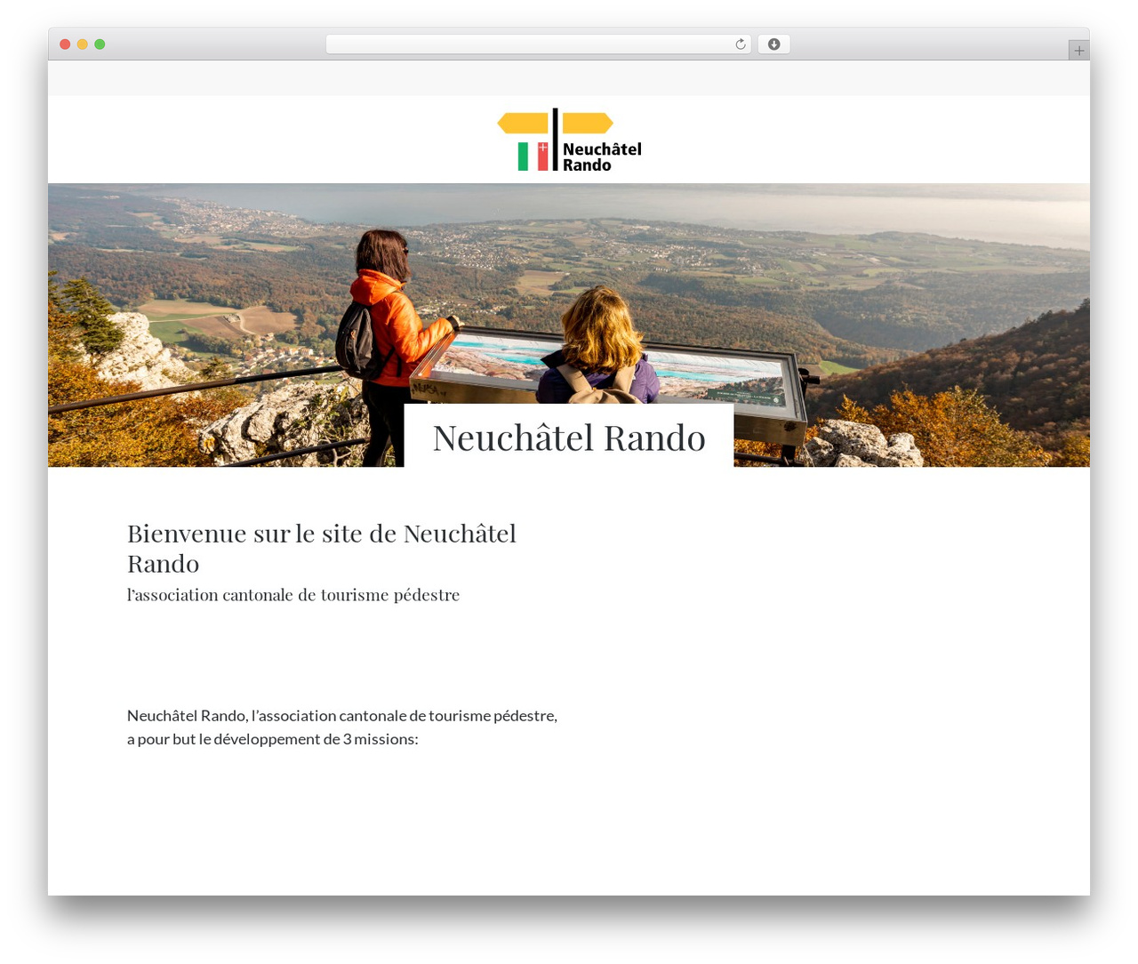 VNV WordPress theme - neuchatelrando.ch