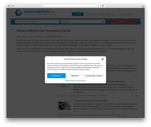 WordPress theme Toolset Bootstrap - tourismus.stadtrundfahrt.com