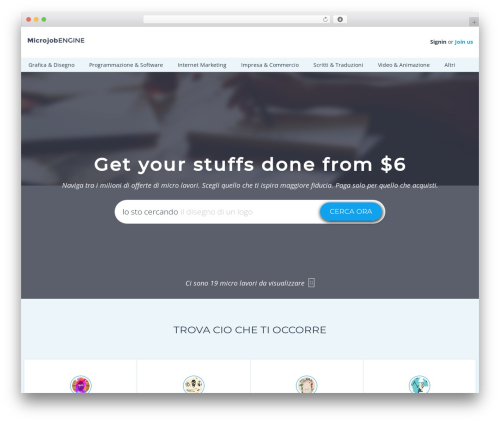 MicrojobEngine WordPress theme - alleluhya.com