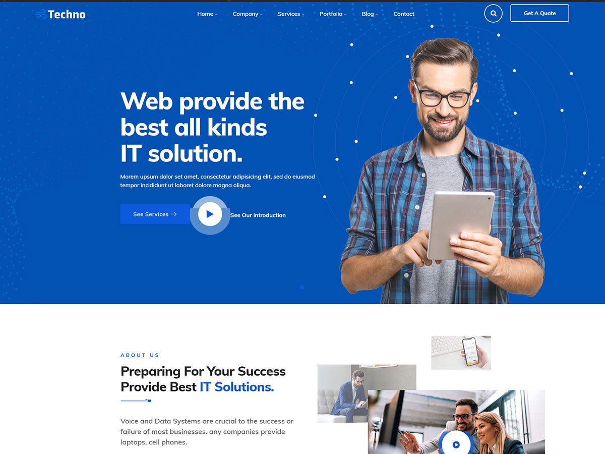 Techno theme WordPress by Consultant