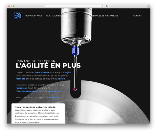 Trydo WordPress theme design - amg-usinage.com