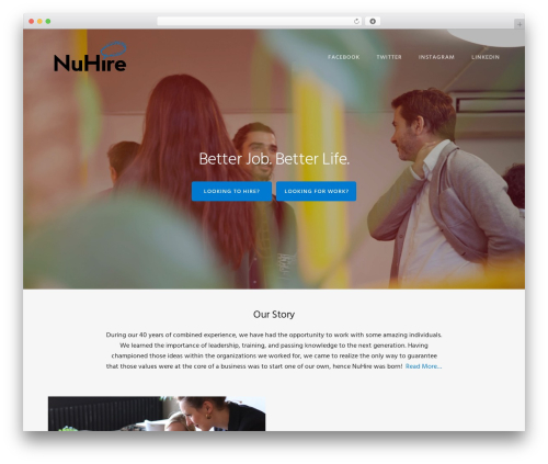 WordPress theme Genesis - nuhire.com
