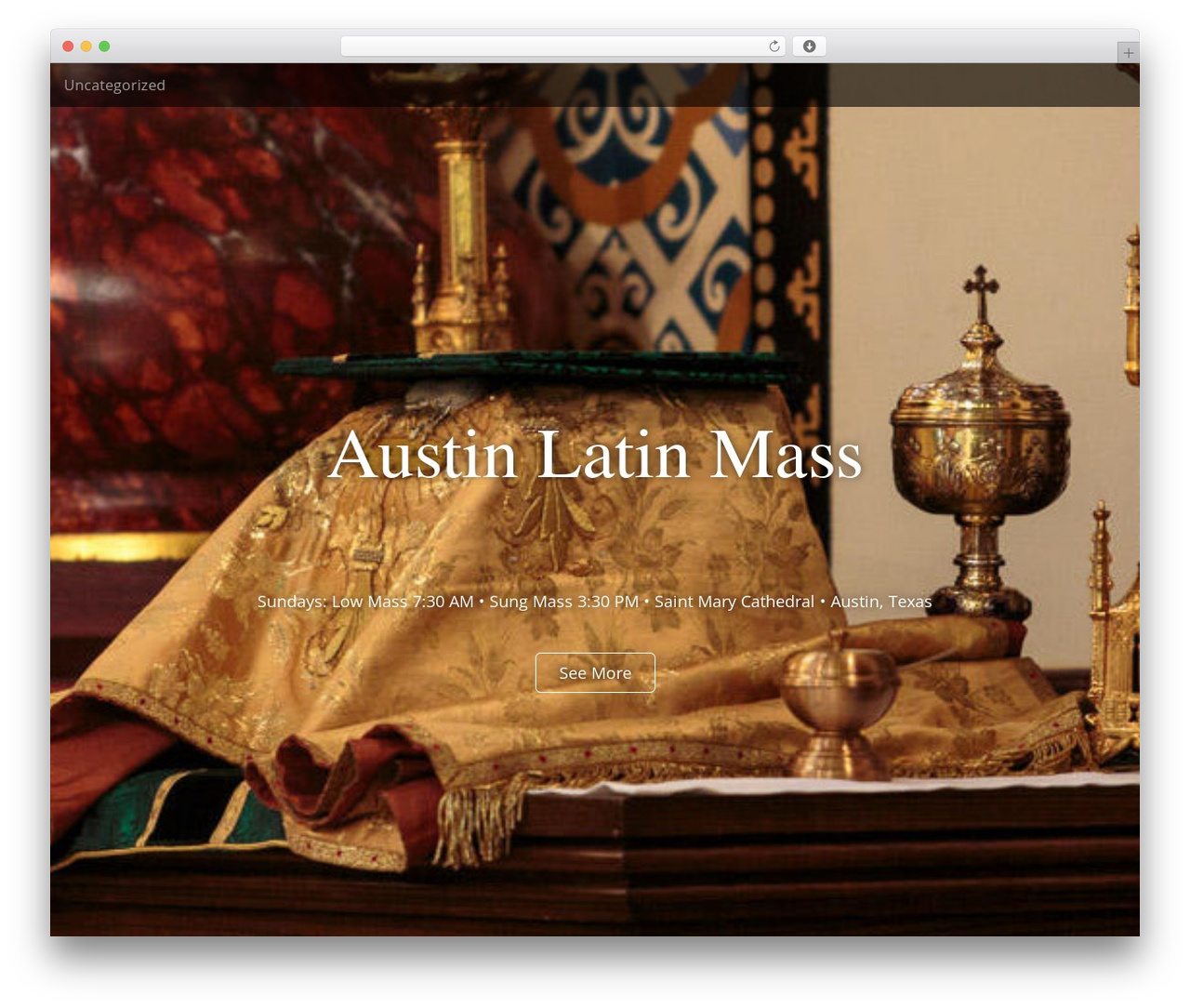 Arcade Basic best WordPress theme - austinlatinmass.org