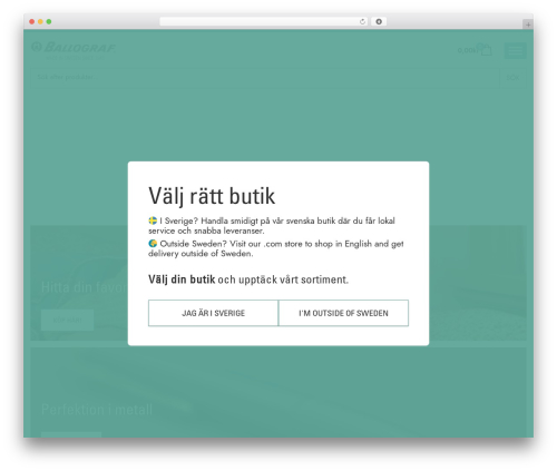 Ballograf WordPress theme design - ballograf.se