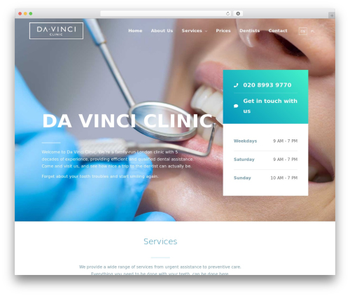 Best WordPress theme Astra - davinciclinic.co.uk