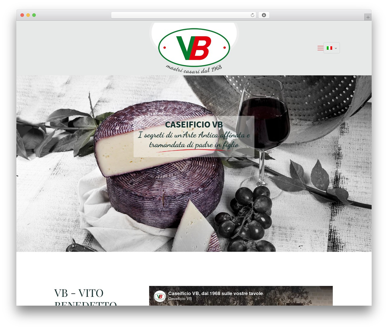 Caseificio VB theme WordPress - caseificiovb.com