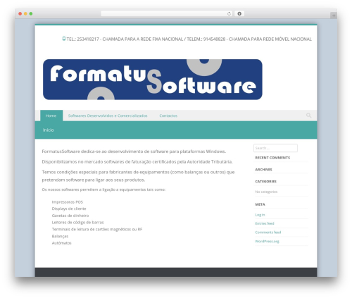 Discovery WordPress website theme - formatussoftware.com