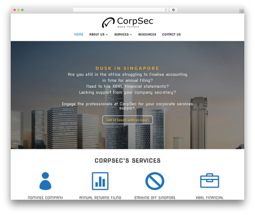 Divi WordPress theme - cloudcompanysecretary.com