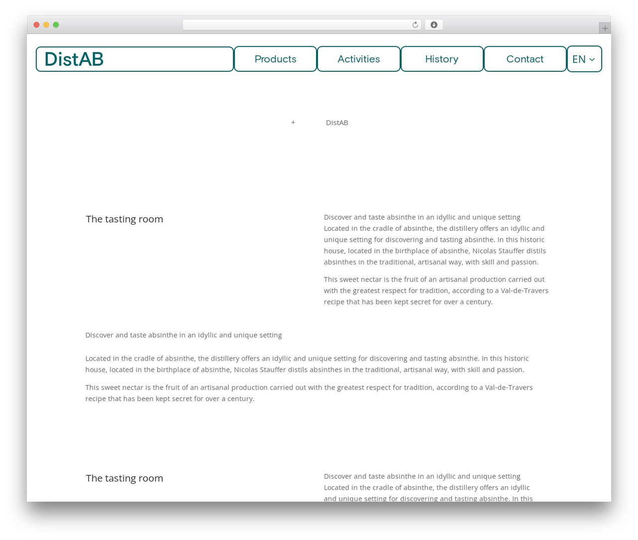 Divi WordPress theme - distab.ch
