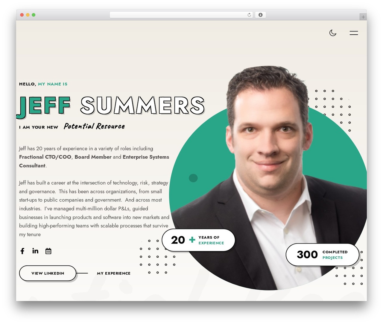 Luique theme WordPress - jeffsummers.ca