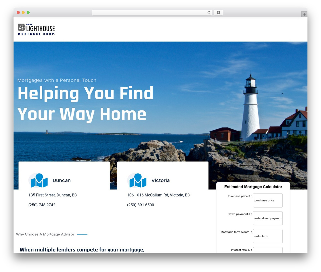 Pylon WordPress theme - lighthousemortgage.ca