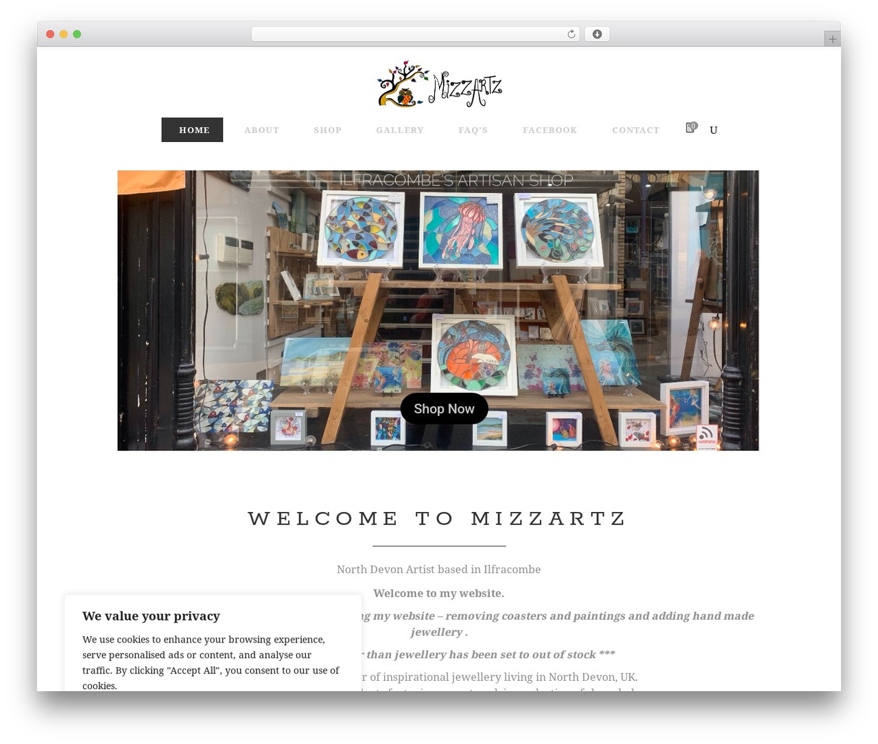 WordPress theme Creator - mizzartz.com