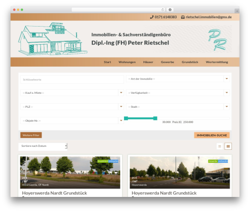 Real estate manager pro WordPress plugin - westlausitz-immobilien.de