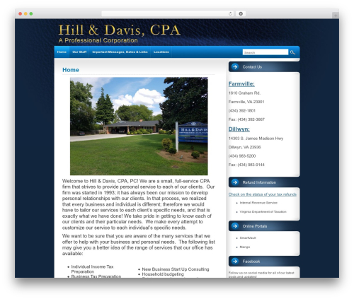 intrepidity WordPress theme - hillanddavis.com