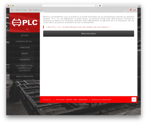Vertikal top WordPress theme - plcinc.ca