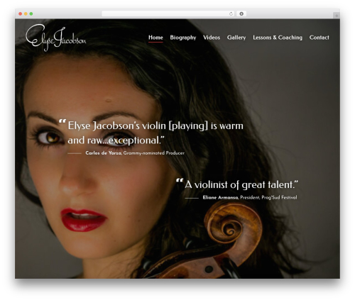 WordPress theme Elyse Jacobson - elysetheviolinist.com