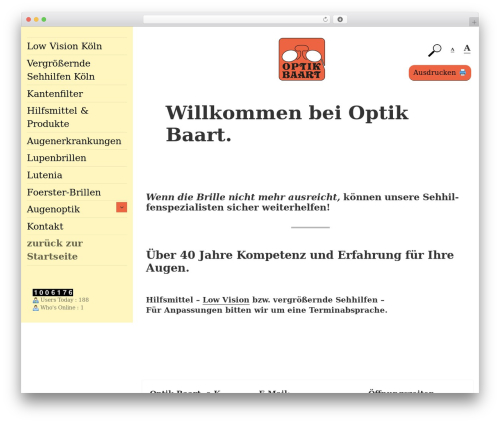 Theme WordPress verticalmenu - optikbaart.de