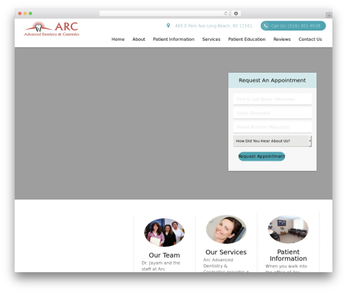 DoctorGenius Framework premium WordPress theme - arcdentistry.com