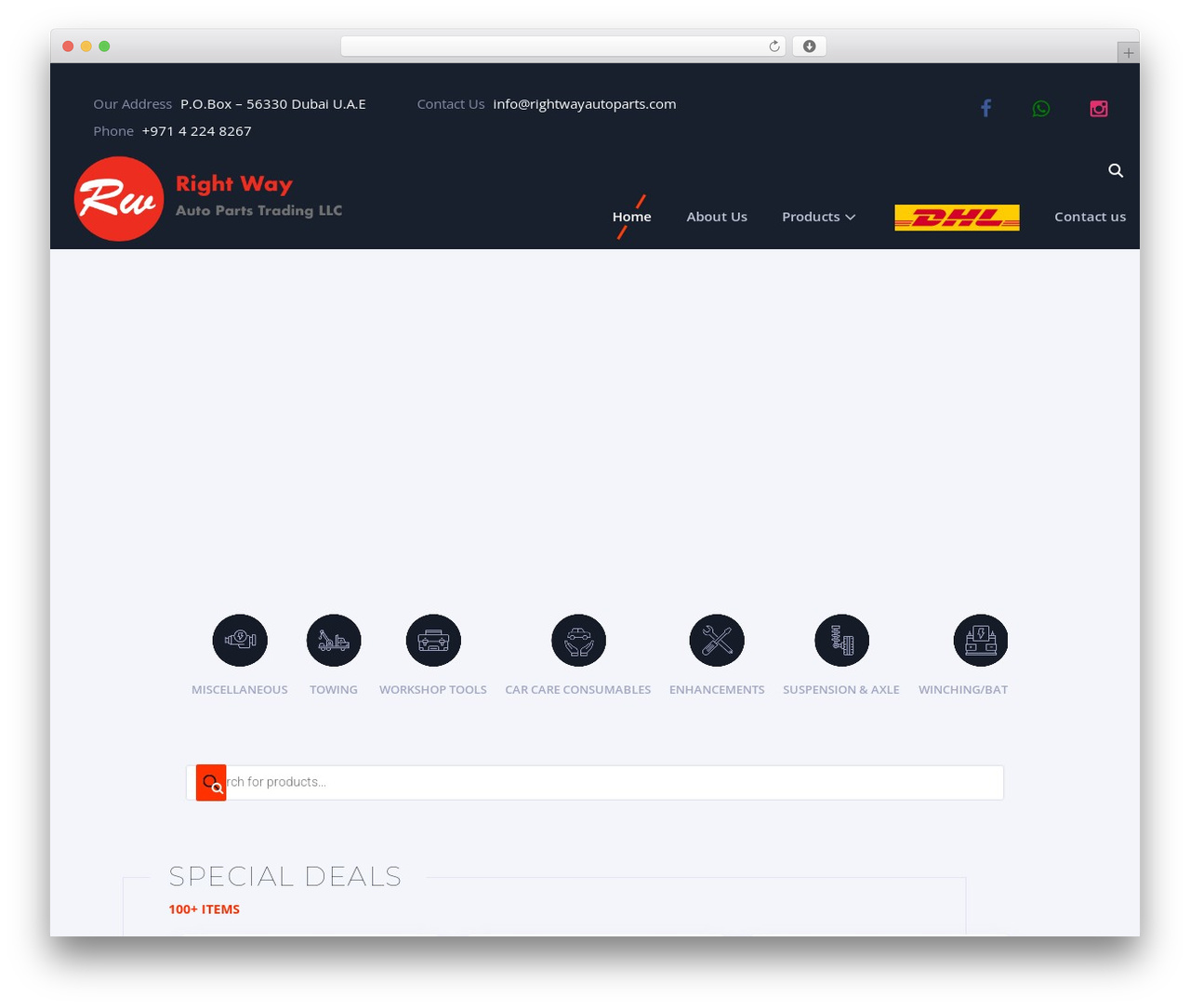 Motor WordPress theme - rightwayautoparts.com