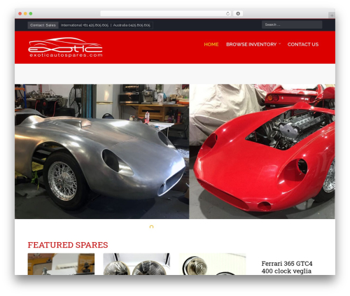 WordPress theme Octane Pro - exoticautospares.com