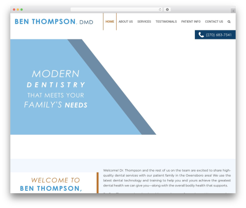 DentalCMO WordPress theme - benthompsondmd.com