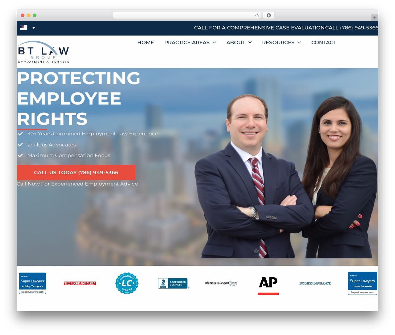 Hello Elementor WordPress theme - btattorneys.com