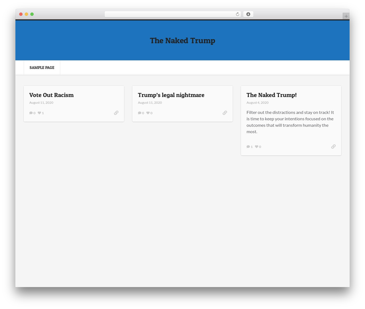 Pinfinity WordPress theme - thenakedtrump.com