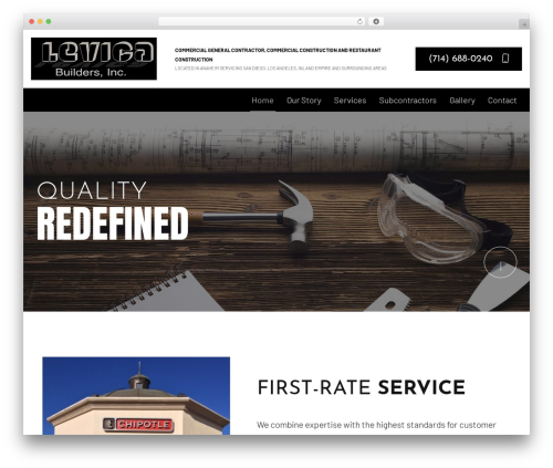 UI16 theme WordPress - levicabuilders.com