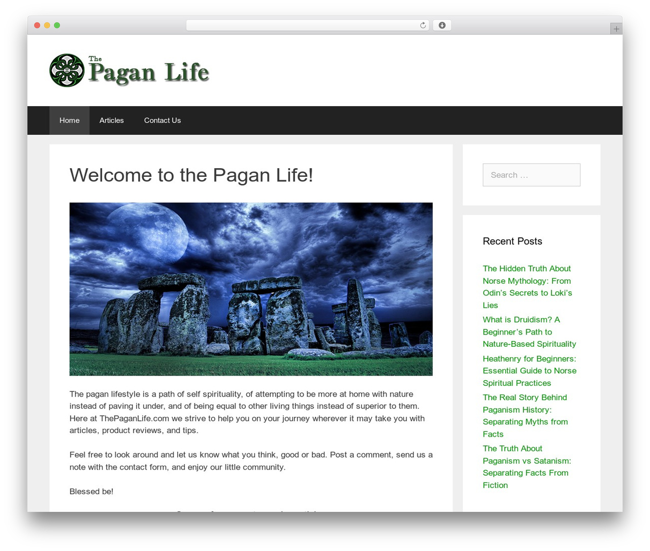 WordPress theme GeneratePress - thepaganlife.com