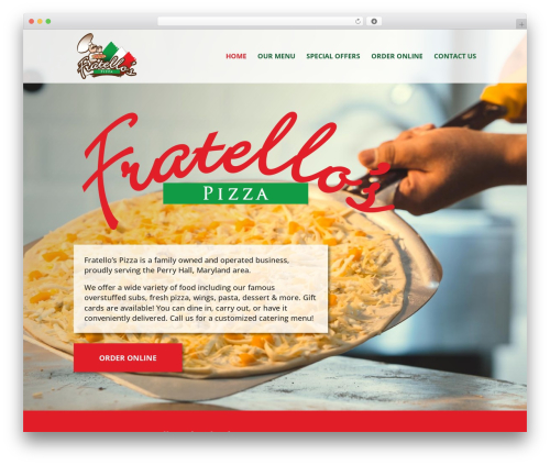 WordPress website theme Divi - fratellospizzaonline.com
