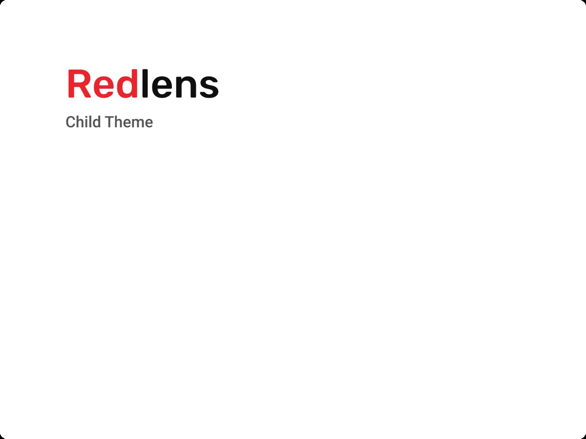 Redlens Child WordPress theme