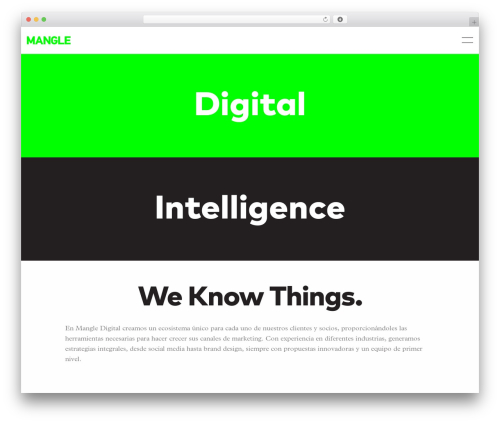 WordPress theme Mangle Digital Intelligence - mangledigital.com