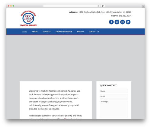 WP Theme theme WordPress - highperfsports.com