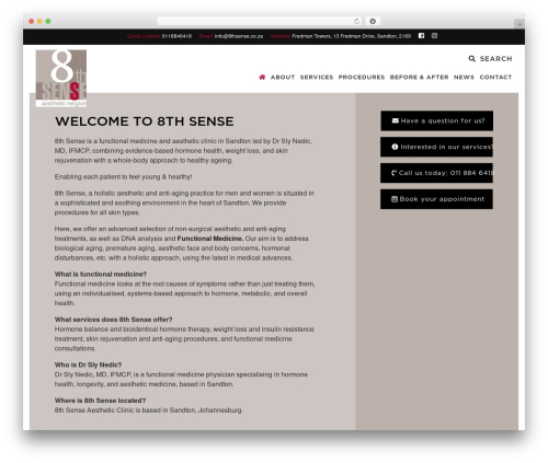 client Theme WordPress theme - 8thsense.co.za