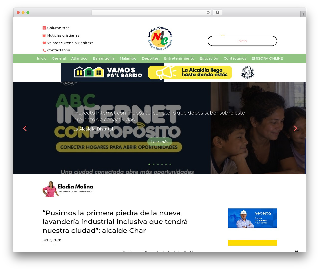 Divi WordPress theme - noticiasycomentarios.com