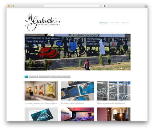 Filtered WordPress theme - mariongalante.com