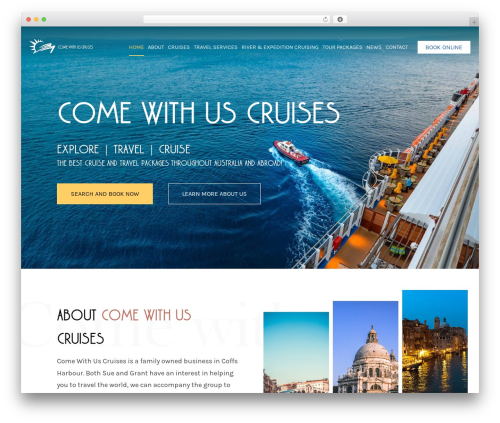 Jtheme Jello WordPress theme - comewithuscruises.com