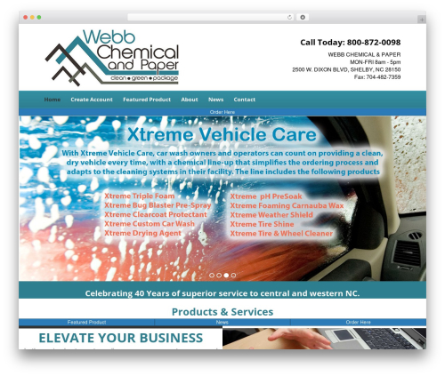 Beaver Builder Theme WordPress theme - webbchemicalandpaper.com