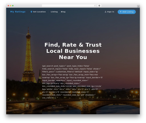 Directory theme WordPress - myratingz.com