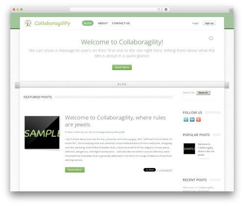 tree WordPress theme - collaboragility.com