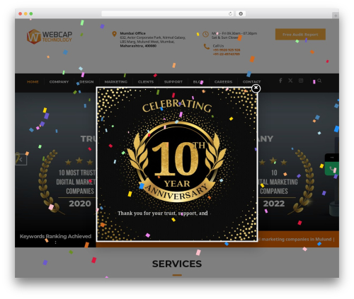 Confetti fall animation WordPress plugin - webcaptechnology.com