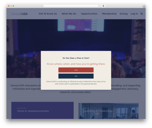 Webify best WordPress theme - danceusa.org