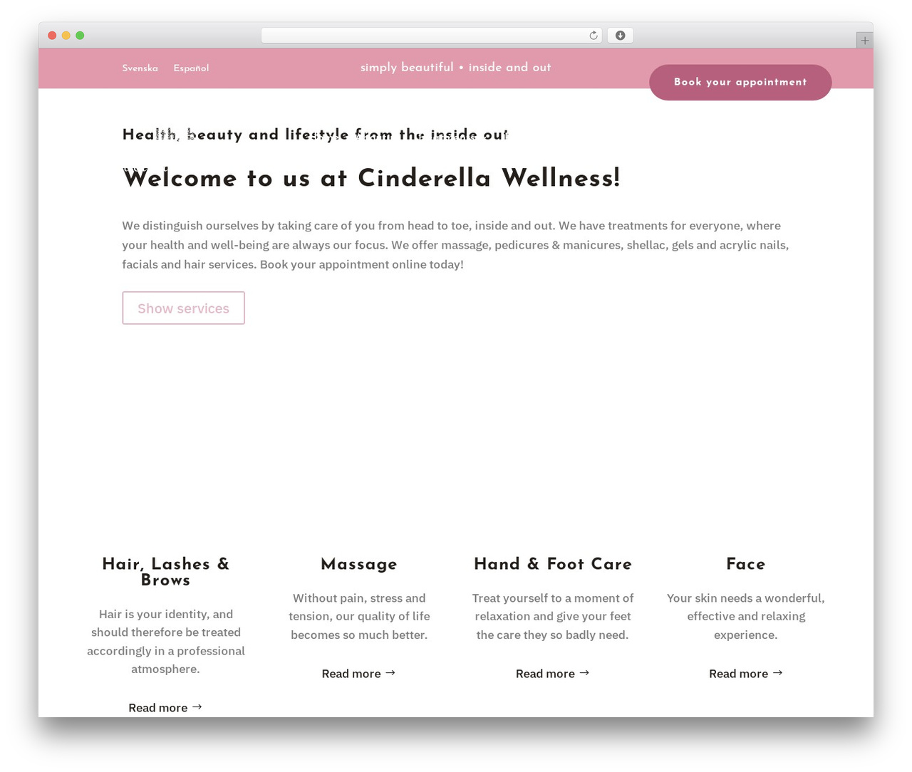 WordPress theme Divi - cinderellawellness.com
