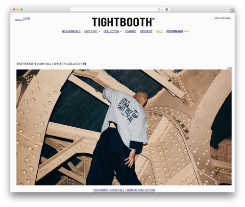 Zero WordPress website theme - tightbooth.com