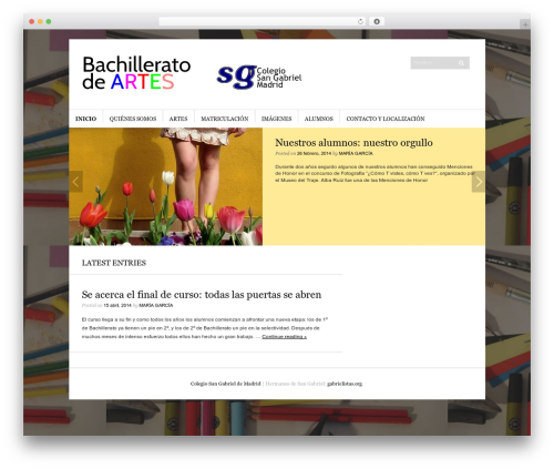 Homepages WordPress plugin - bachilleratodeartes.es
