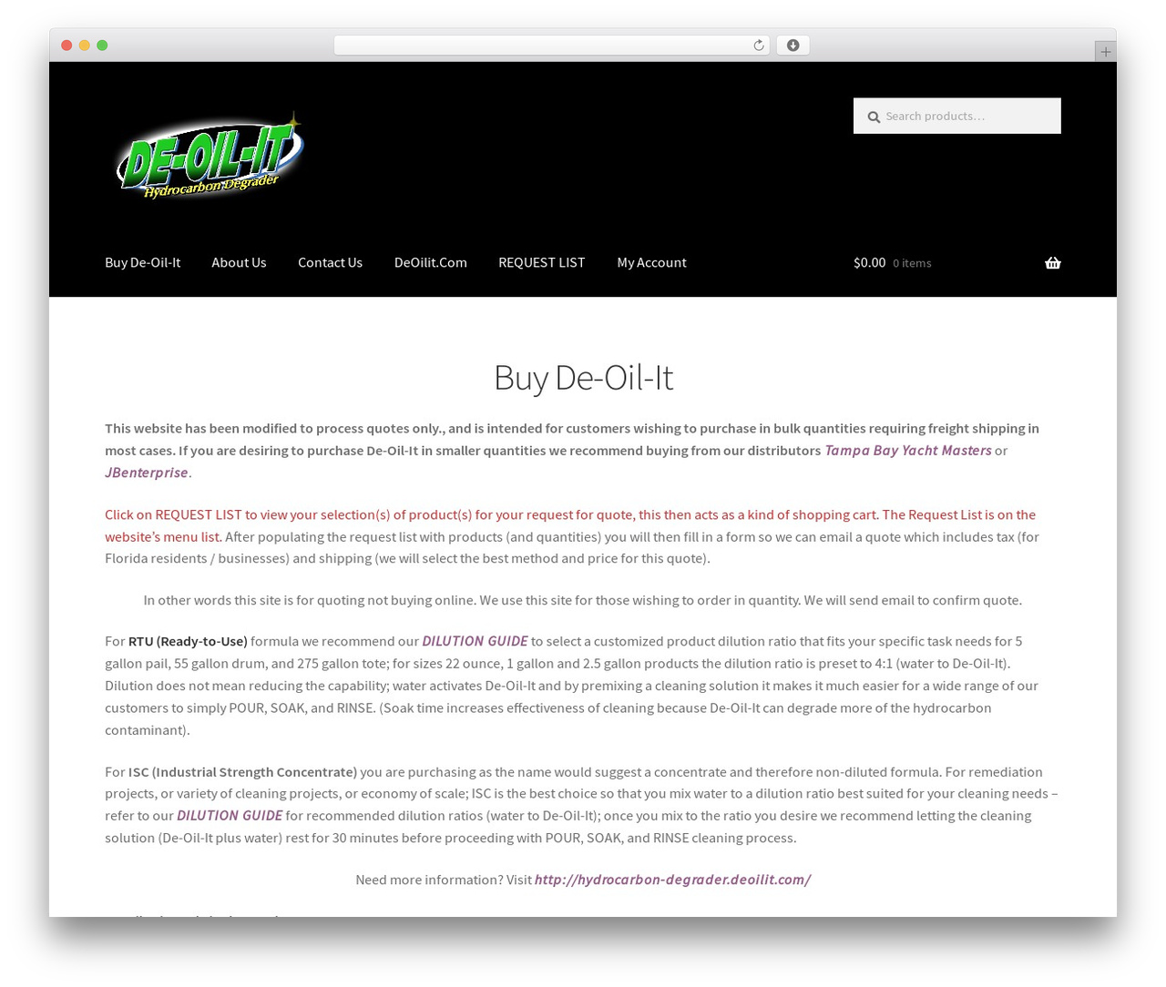 Storefront WordPress ecommerce theme - buydeoilit.com